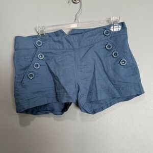 Wildcat Blue Linen Blend Sailor Shorts Cinch Back P544-1 Mens Medium